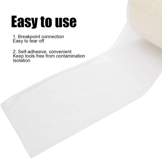 Tattoo Cover Barrier Film - Barrier Film Roll - 1200 Sheets Per Roll - Waterproof Disposable Cling Film voor Eyebrow Lips Permanent Makeup (Transparent) — afbeelding 5