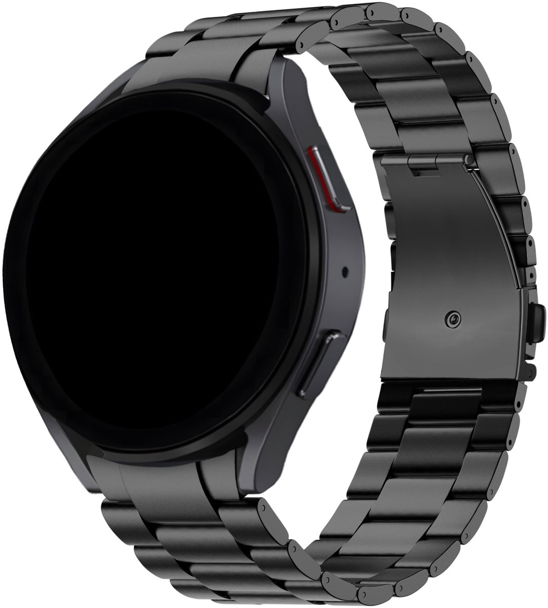 BALR titanium band geschikt voor Samsung Galaxy Watch titanium band (zwart) – Geschikt voor Galaxy Watch 4 / 5 / 6 & Classic – Ultralicht en stijlvol horlogebandje van echt titanium met veilige vouwsluiting