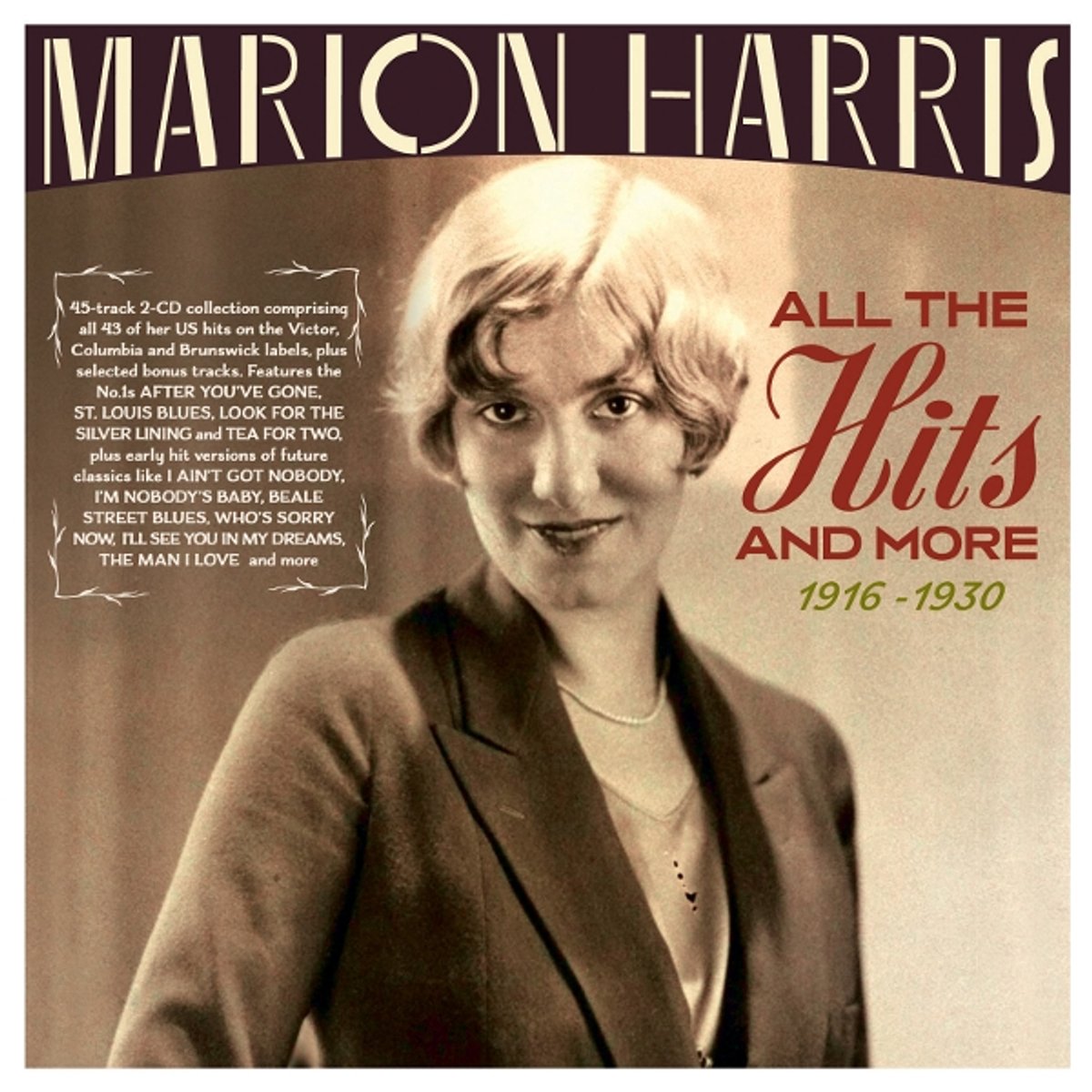 Marion Harris - All The Hits And More 1916 -1930 (CD)