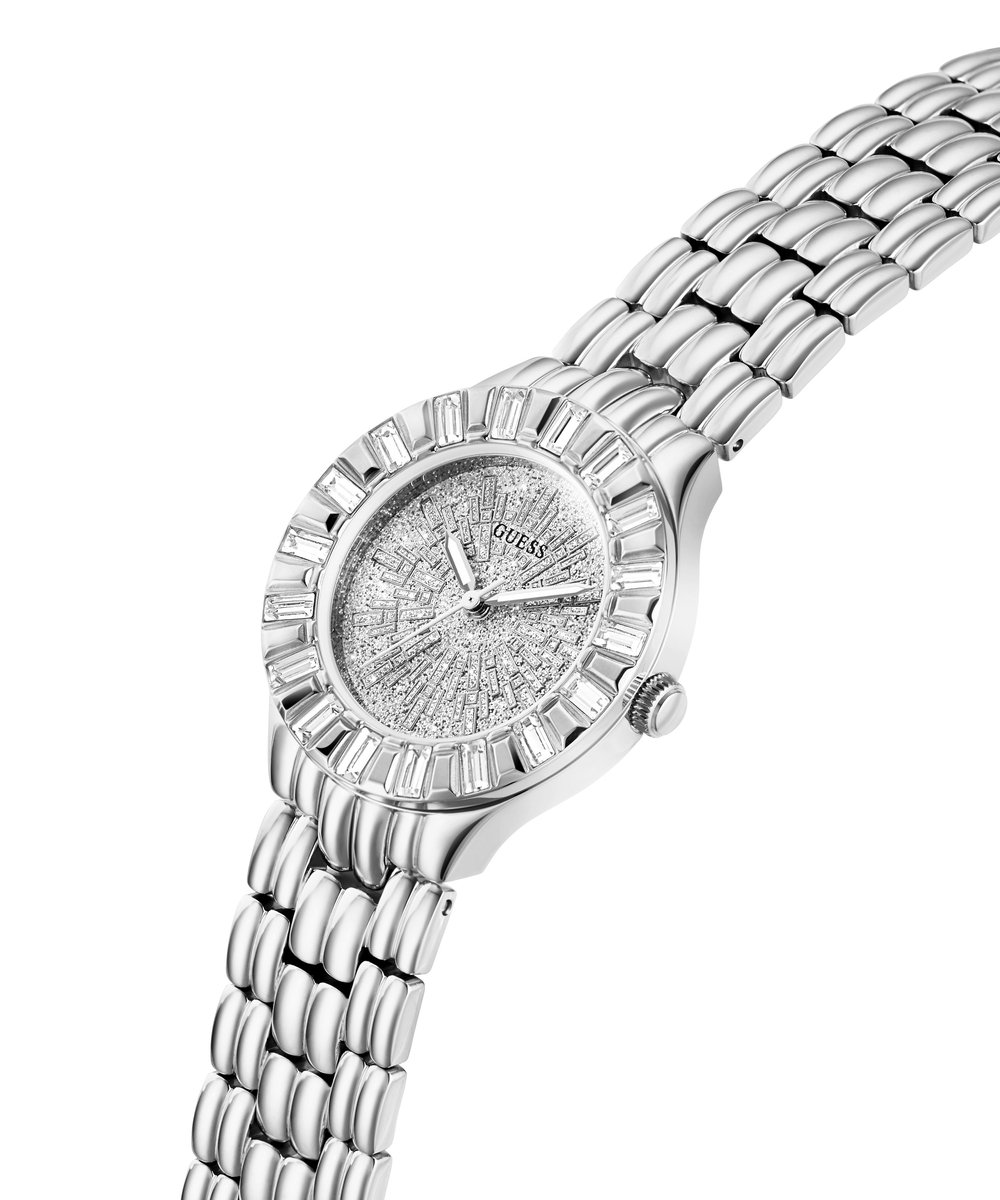 Guess Gt Firework Quartz Analoog Horloge Zilver Toon Case: 100% Stainless Steel , Armband: 100% Stainless Steel 34 mm GW0602L1