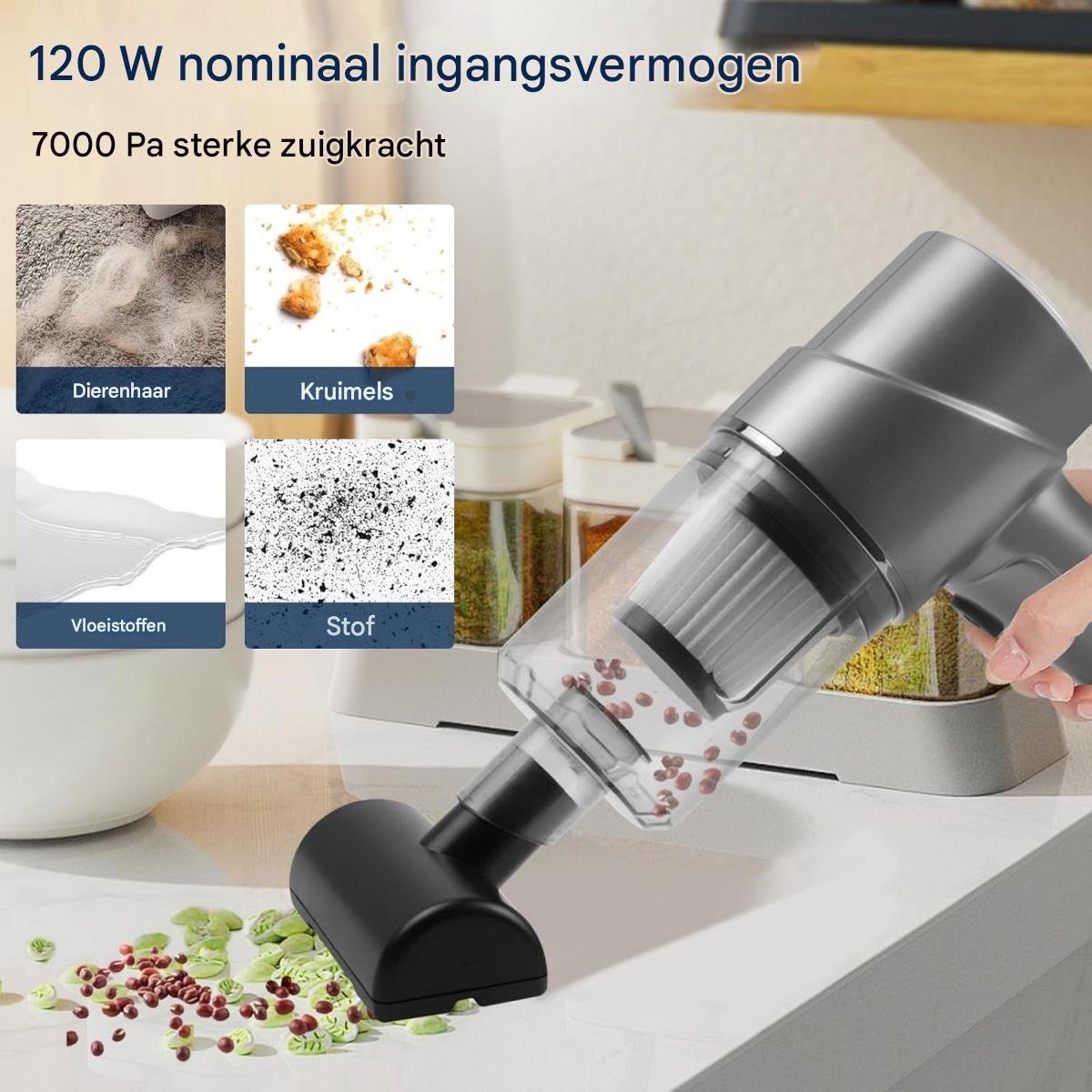 EXCITAT Handheld stofzuiger - Autostofzuiger - Draadloze - afbeelding 2