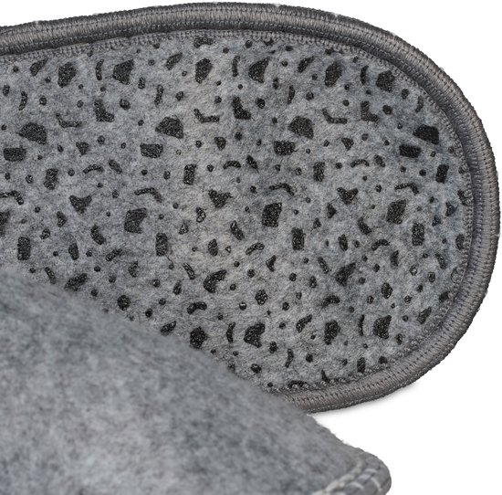 Chaussons à enfiler - 6 paires - pointure 36 - 45 - avec poche - antidérapants - feutre