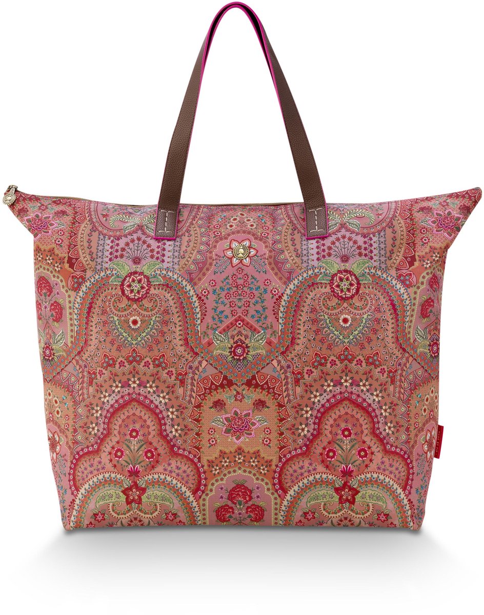 Pip Studio - Tilda Tote Bag Dames - Tas - Jabali - Rood - 66x20x44cm