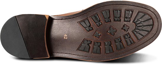 Allthemen Heren Chukka's Ronde Neus Retro - Volgraan Leer - Bruin - 45