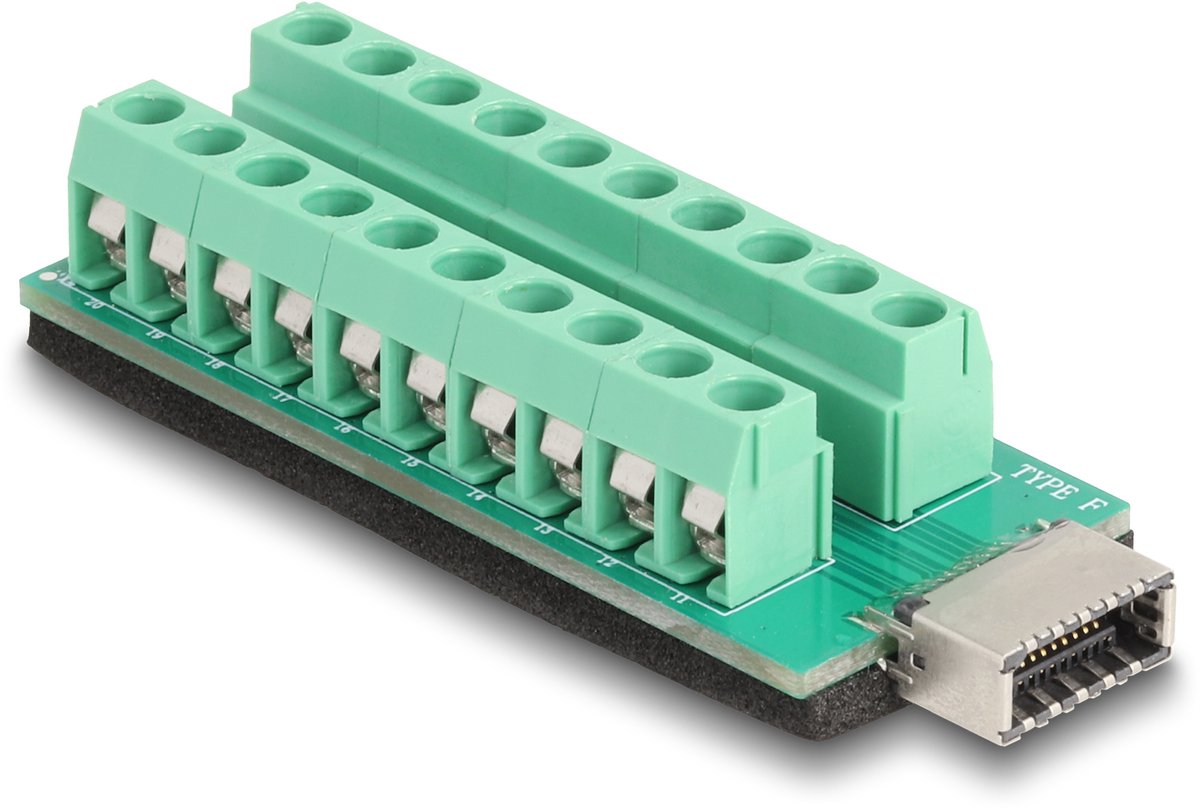 Delock USB type-E Key A female to Terminal Block Adapter 20 pin