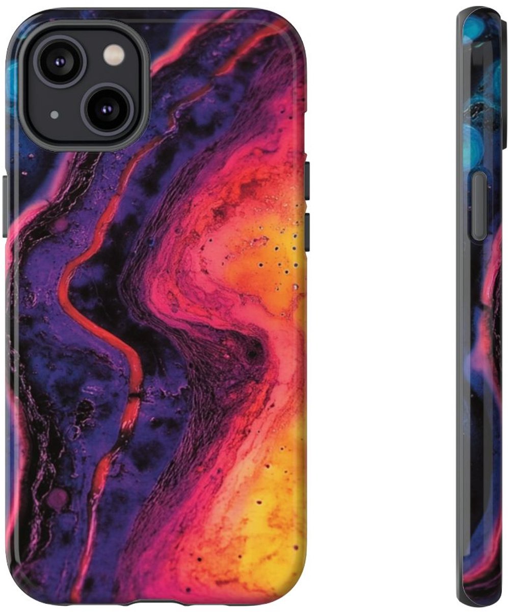 Abstracte Kleurrijke Vloeibare Kunst – Telefoonhoesje Geschikt voor iPhone 14 Plus