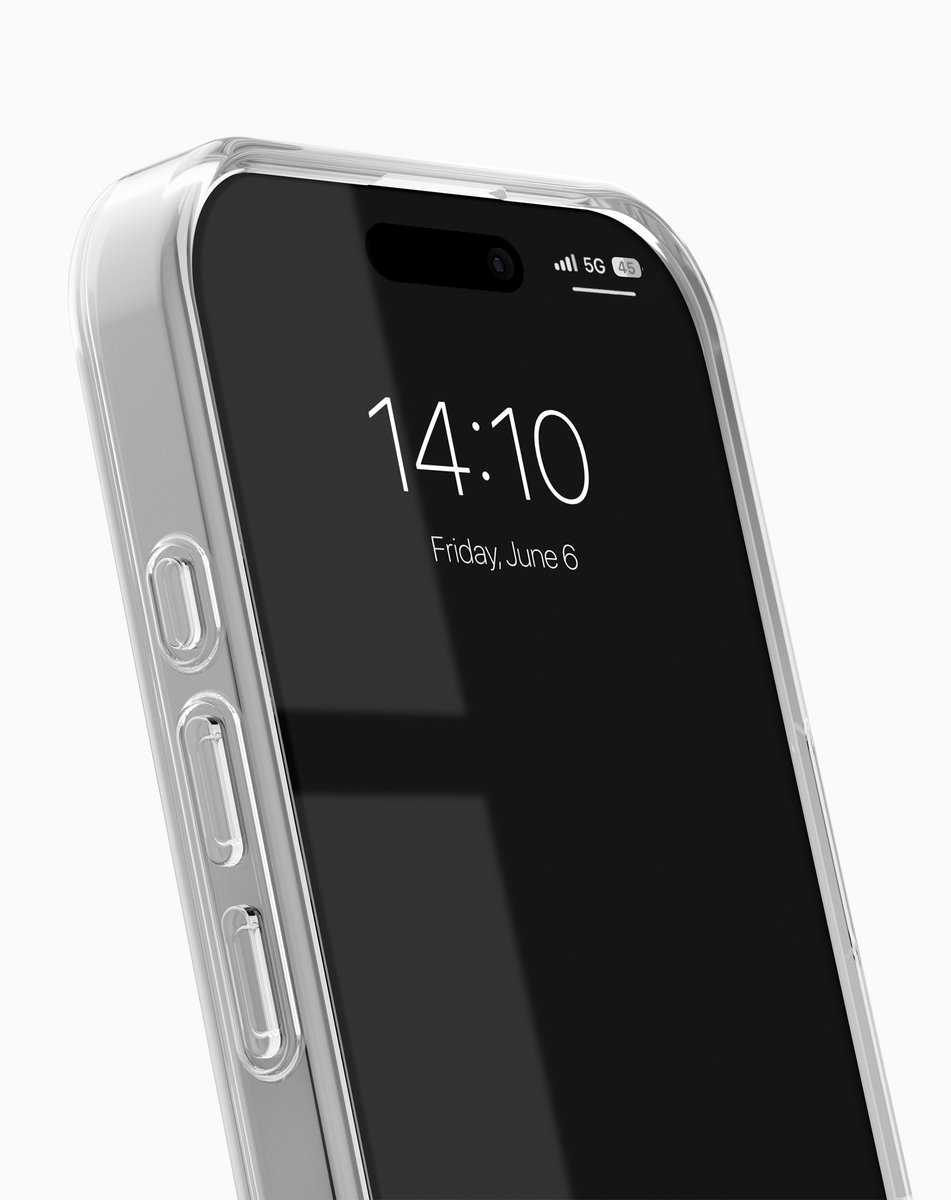 iDeal of Sweden Clear Case Mid geschikt voor iPhone 16 Rainbow