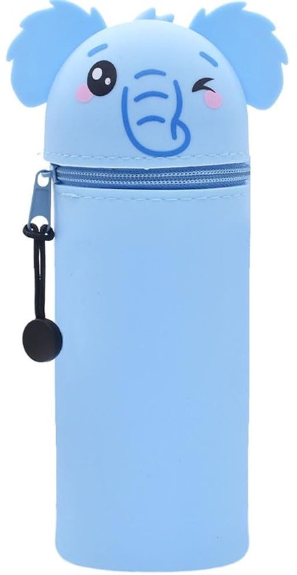 Skymico Kawaii-Herz Federmäppchen,2-in-1 Weiche Silikontasche Mäppchen,Reißverschluss, Stiftetasche Buntstifte Marker, H 18,5 cm (Koala) - Mathe Rechnen üben für die Grundschule