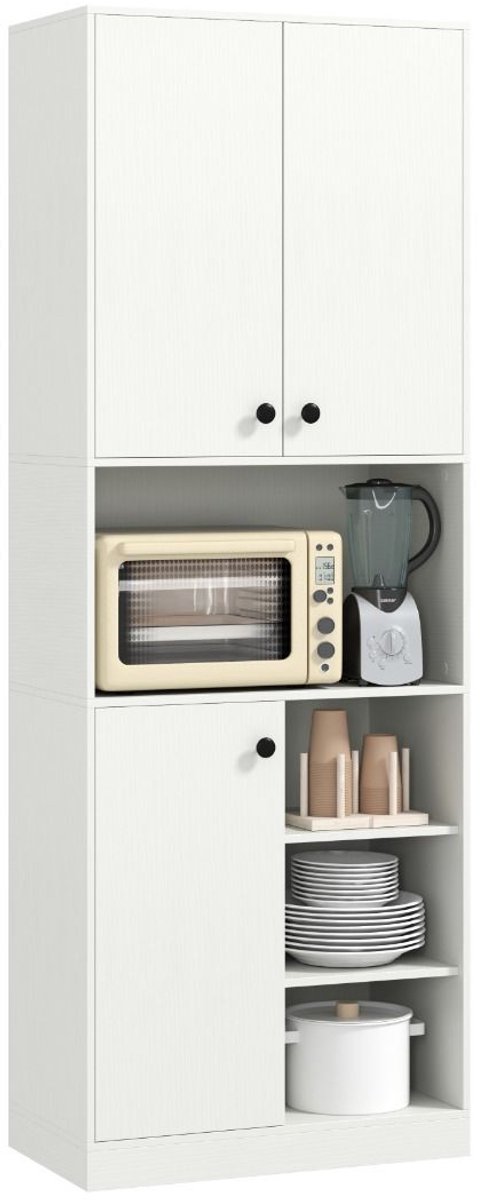 Keukenkast - Buffetkast – Organizer - Opbergkast - Kasten- Dressoir - Hout - Wit