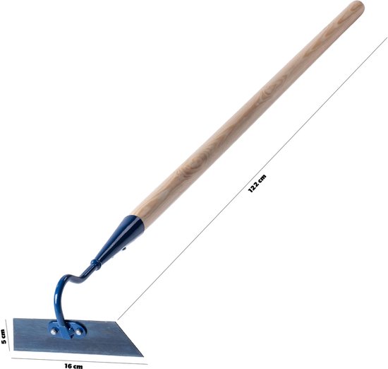KADAX Tuinhak van metaal, hak met steel van hout, onkruidhaak voor het losmaken, luchten en wieden van de grond, tuinaccessoires voor het verwijderen van onkruid (W: 16cm, trapeziumvorm) van Merkloos	 — afbeelding 5