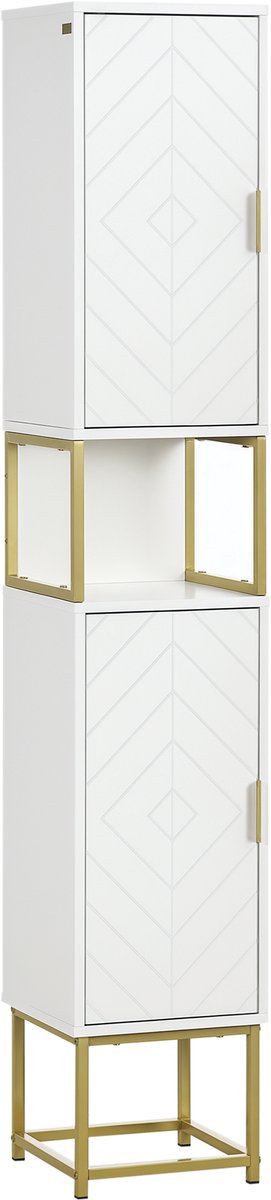 Kleankin-Badkamerkast-30x30x170.7cm-MDF-Wit