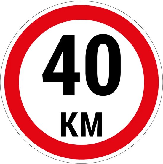 40 km sticker - 15 cm | bol