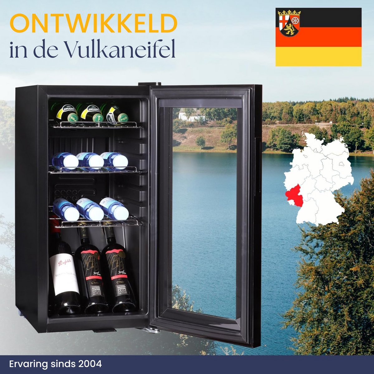 MKS-12 Mini Bar Mini-réfrigérateur Classe A 24 L 0 DB Porte Vitrée Noir