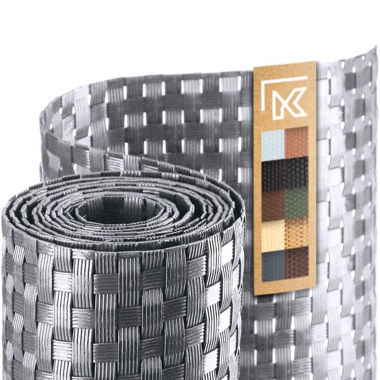 KADAX Tuinhekmat Van Technorattan – 19x255 Cm – Privacyfolie Op Rol – Wind- En Inkijkbescherming Voor Balkon, Terras & Tuin – Beige