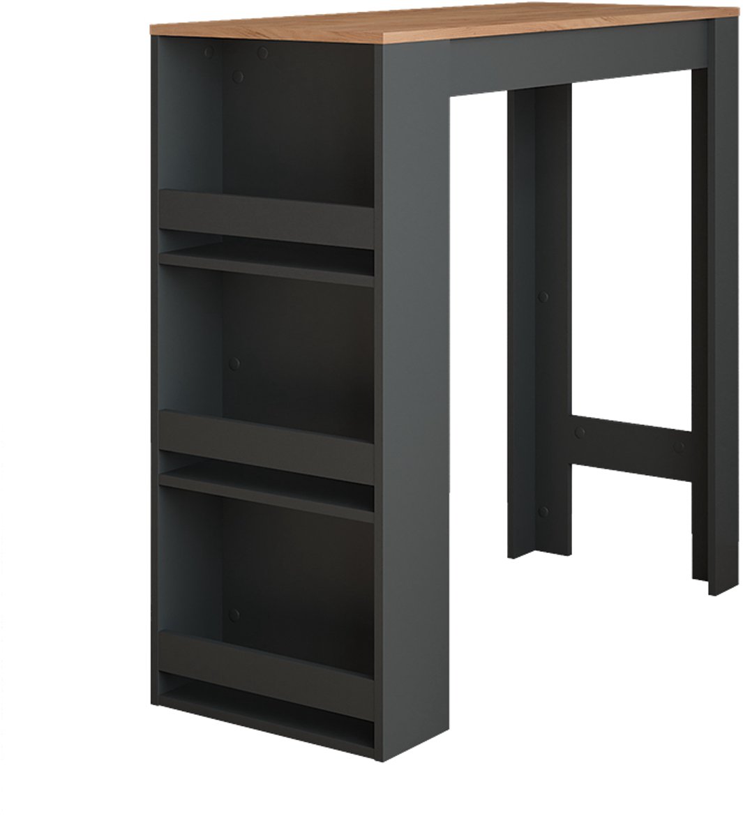 Vicco Repose Bartafel – 45 x 110 cm Antraciet/gouden eik Antraciet/Goudkleurig Eiken