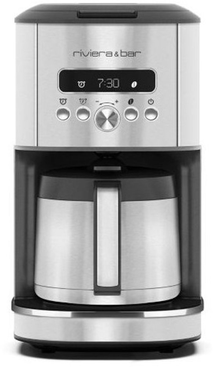programmeerbaar geïsoleerd koffiezetapparaat 15 kopjes 950w roestvrij staal - riviera & bar - BCF580