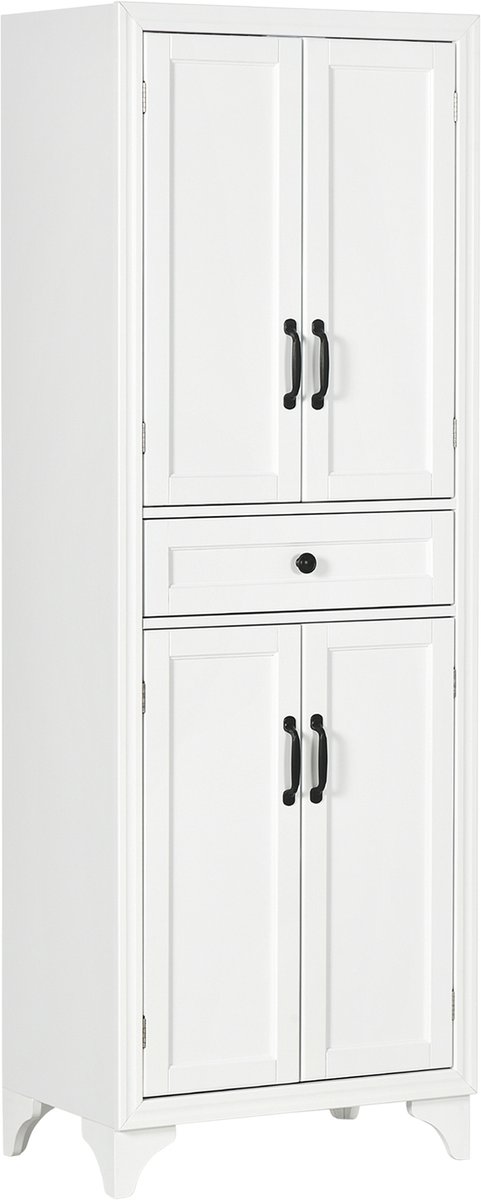 HOMCOM-Keukenkast-MDF-60x38x170cm-Wit