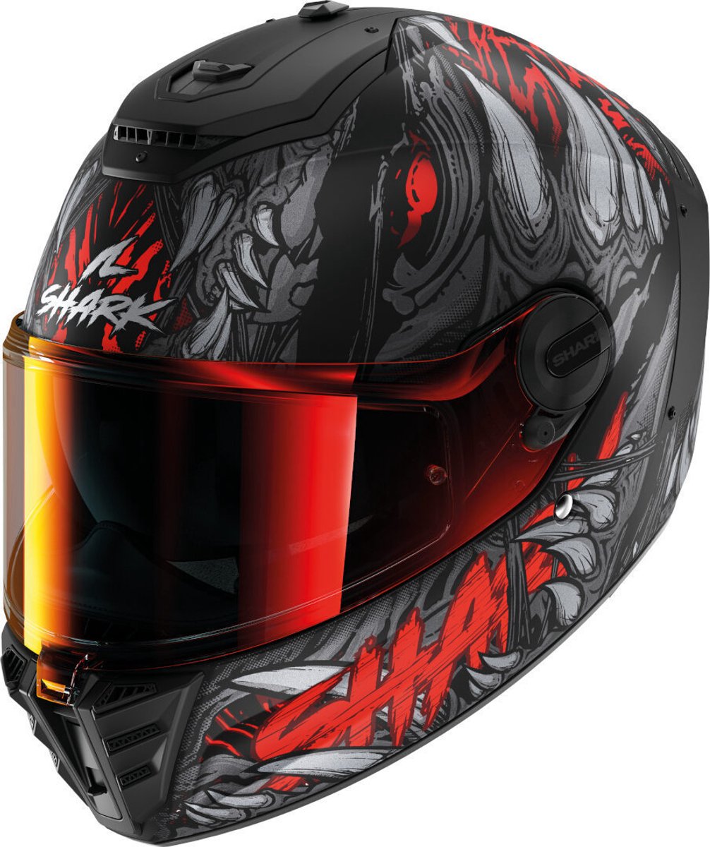 Shark Spartan RS Shaytan Mat Zwart Rood Integraalhelm - Maat XXL - Helm