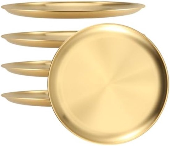 Coza Design herbruikbare plastic borden - set van 6 zwarte 25,5 cm platen - BPA-vrij, vaatwasmachinebestendig, binnen/buiten modern design servies (zwart