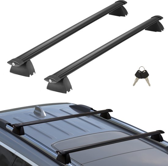 Barres de Galeries de toit , compatibles avec Jeep Grand Cherokee 2011-2021, côtés nervurés, charge maximale 90 kg, barre transversale en aluminium avec Serrures, pour bagages de toit, kayaks et Vélo.
