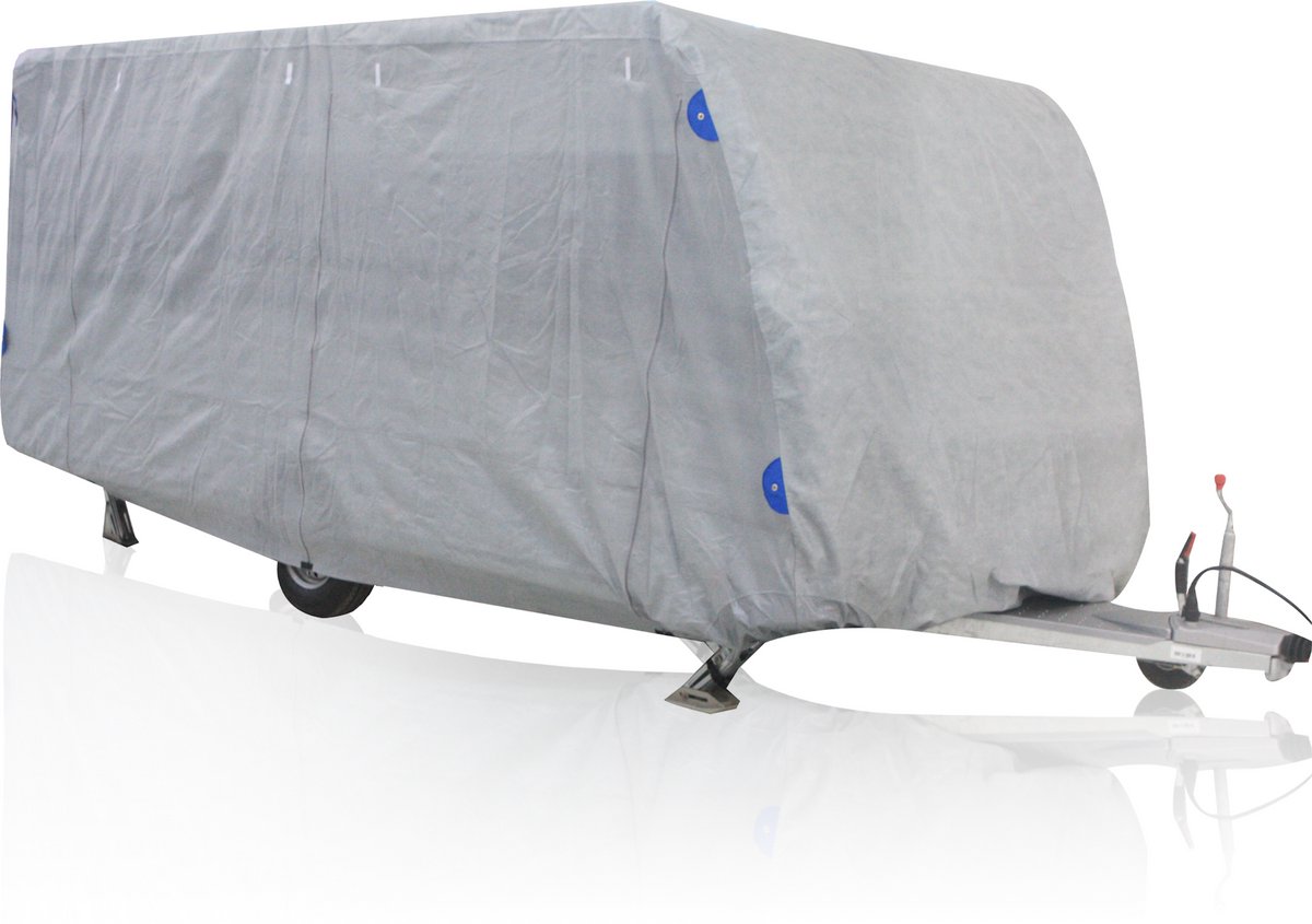 Muntel® Caravanhoes - Caravan beschermhoezen - Camperhoezen - Waterdicht - UV-bestendig - Maat L - 6,10 x 2,50 x 2,20 M - (170g/m²)