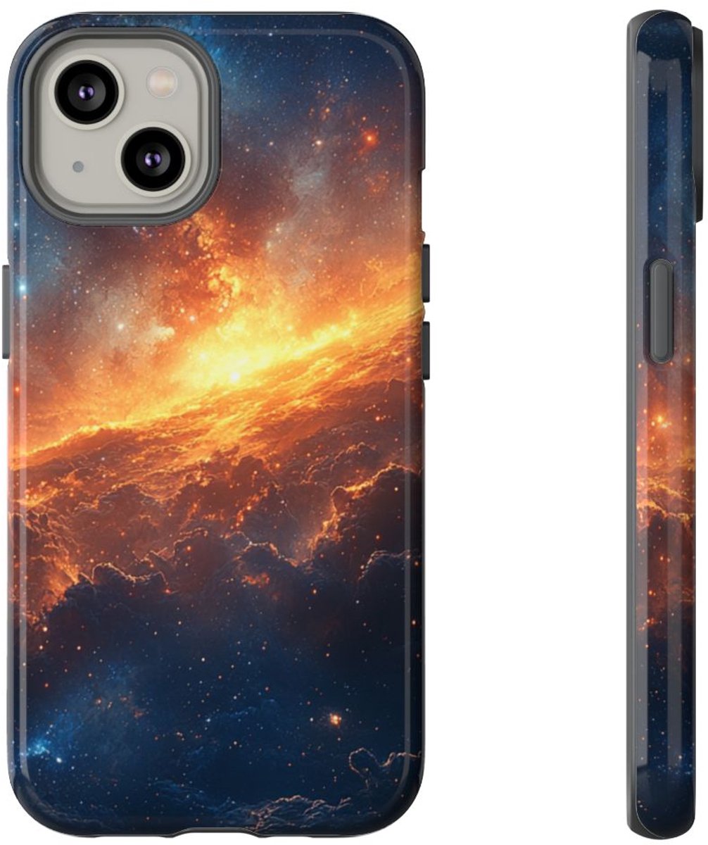 Vurige Kosmische Nevel – Telefoonhoesje Geschikt voor iPhone 14