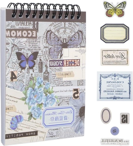 Foto: Allecto plus zelfklevende stickers set voor scrapbooking 50 vellen decoratieve washi stickers diy album fotonotitieboek dagboek creatieve journal stickers