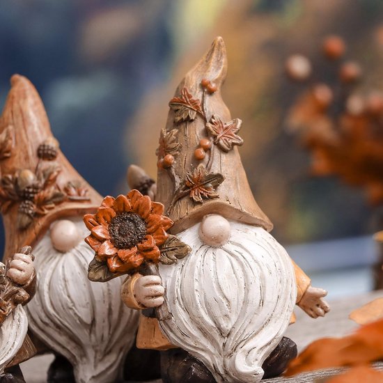 Watayo Lot De 60 Mini Nains D'automne, Décorations De Nains Miniatures De Thanksgiving, Nains De Citrouille D'automne Pour Récolte, Cadeaux De Fête, Centres De Table, Décoration De Jardin