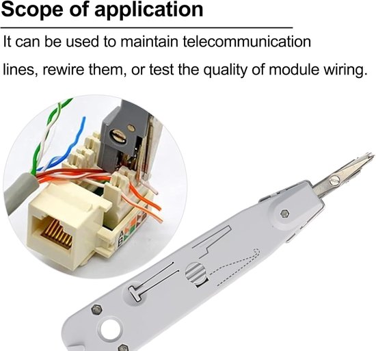 LSA tool voor het repareren van netwerken - insert type crown IDC of double IDC - inlay tool voor 110 netwerkmodule - punch down tool van Hama — afbeelding 5