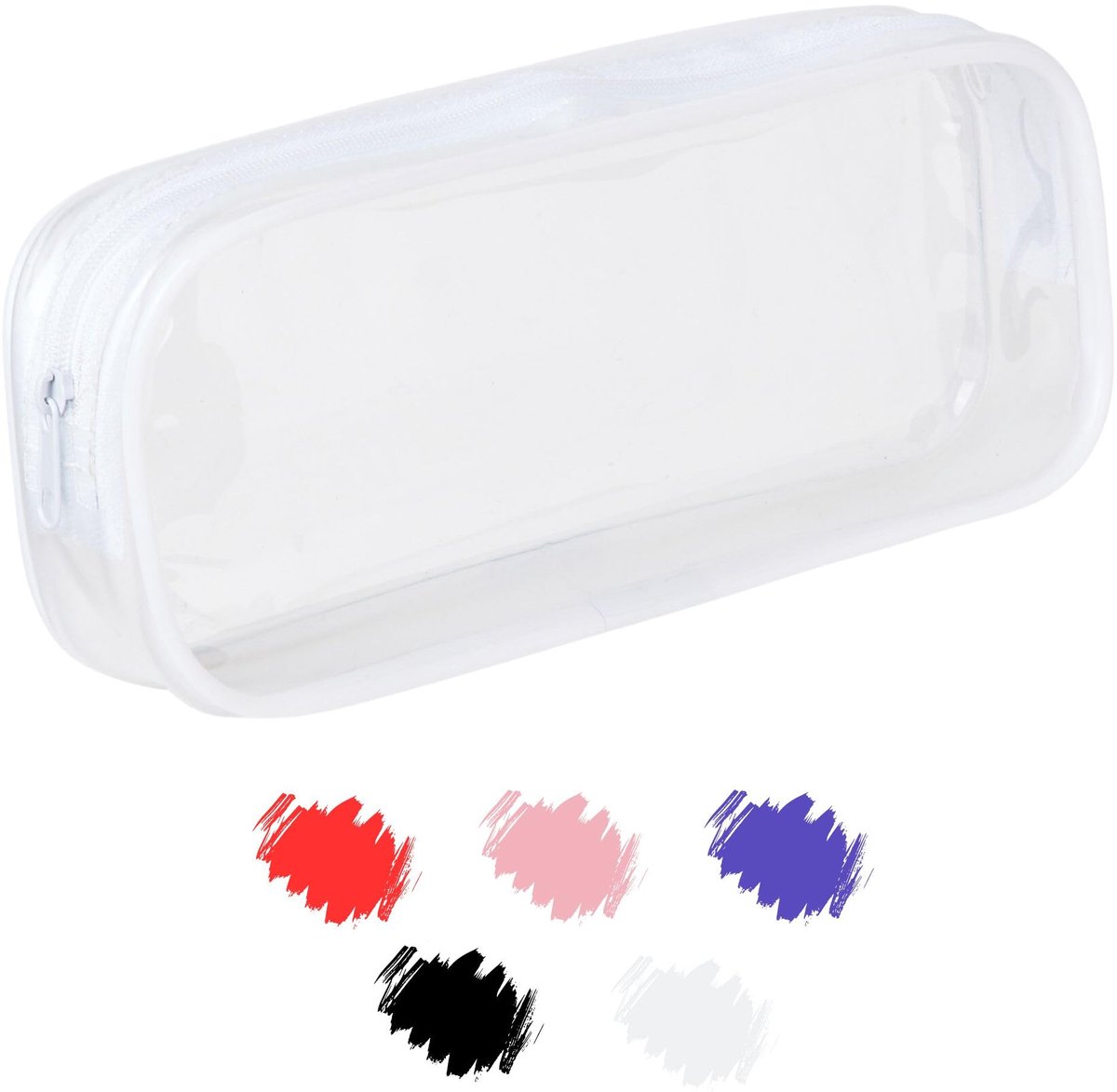 Transparant Etui - Multifunctioneel Pennenzak voor School & Make-up - Wit