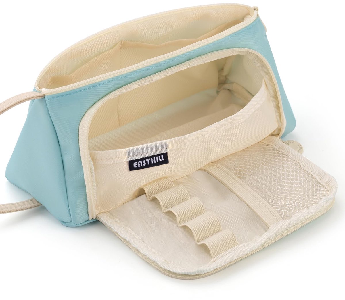Pennenetui Grote Capaciteit - Ruime Organizer voor School, Uni & Kantoor - Blauw