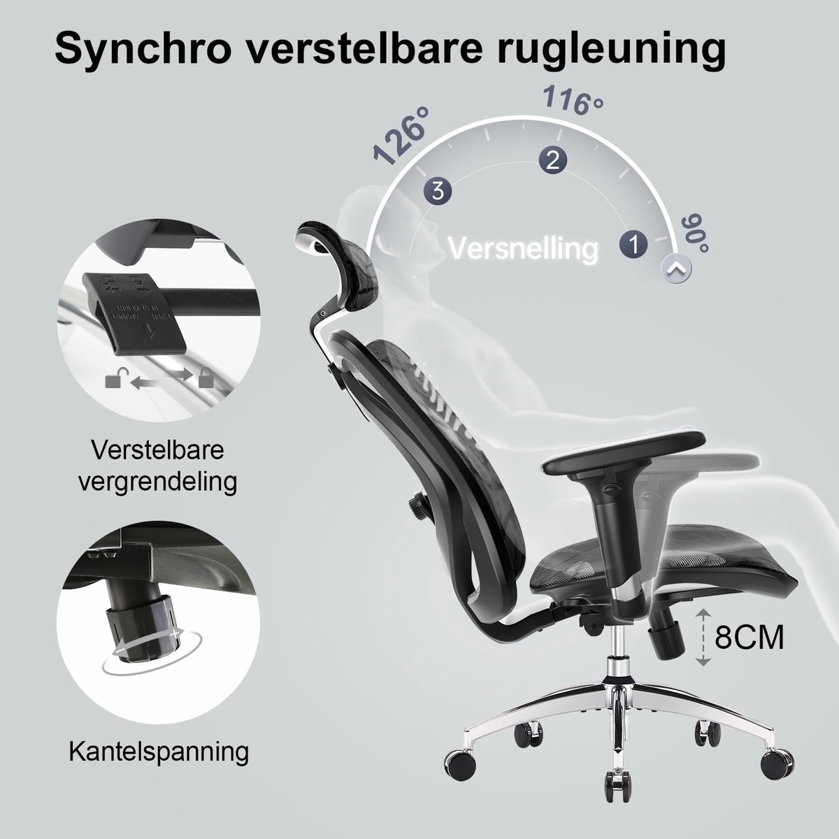 SIHOO M57 Ergonomische Bureaustoel thumbnail 4