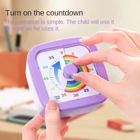 Visuele timer voor kinderen, 60 minuten countdown-timer, desktop tijdmanagement voor klaslokaal, school, kantoor, keuken (groen Visuele timer voor kinderen, 60 minuten countdown-timer, desktop tijdmanagement voor klaslokaal, school, kantoor, keuken (groen