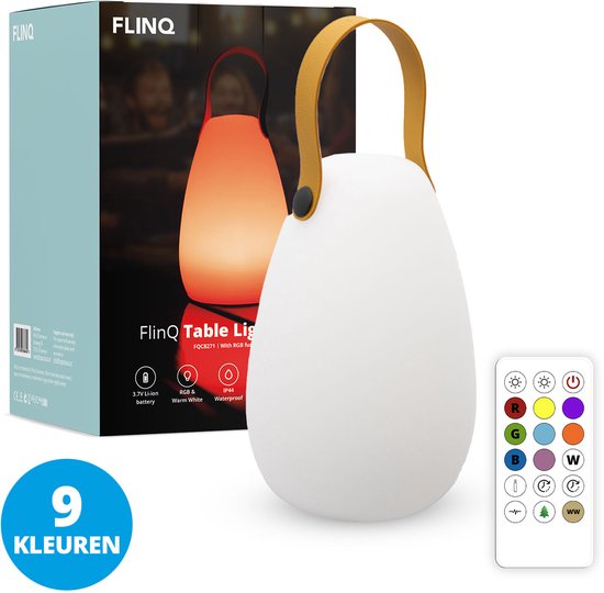 FlinQ Coco Tafellamp - Oplaadbare Tafellamp voor Binnen en Buiten