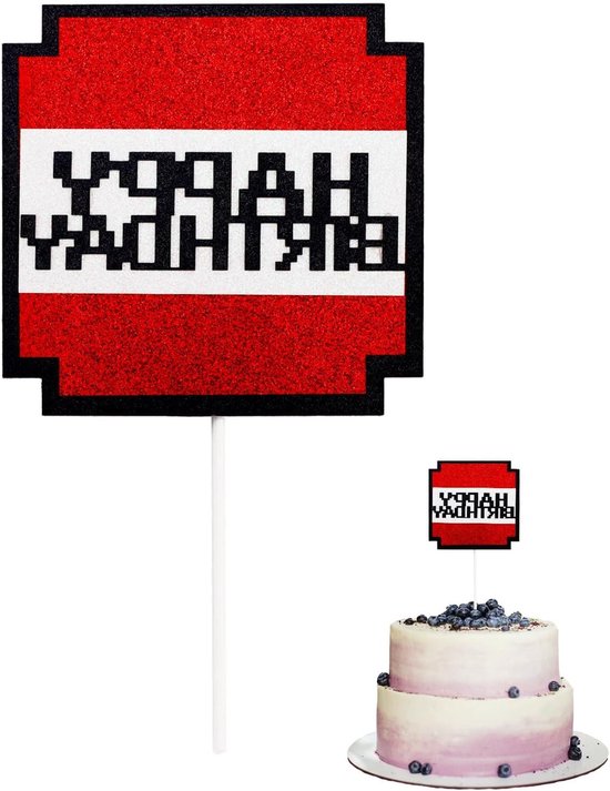 Pixel 8 bits cupcake pratos de comida em ilustrações vetoriais | Vetor