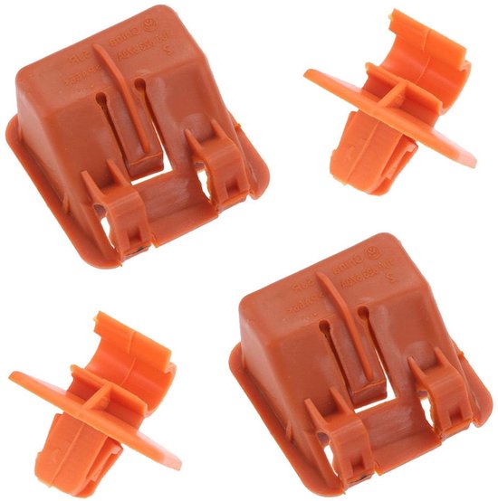 Kit Fermo Asta Cofano In Plastica Per Skoda Fabia E Octavia MK2 (2004-2013) | 2 Clip Di Supporto + 2 Basette | Ricambio Originale
