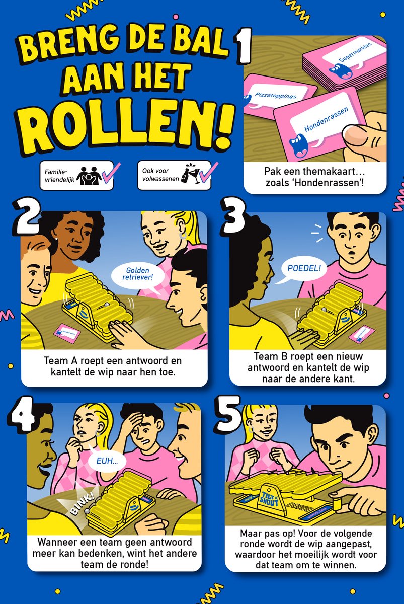 Megableu Tilt 'N' Shout - Spannend Familiespel - Bordspel voor Jong & Oud - 2 of Meer Spelers - Ideaal voor Spelletjesavond — afbeelding 6