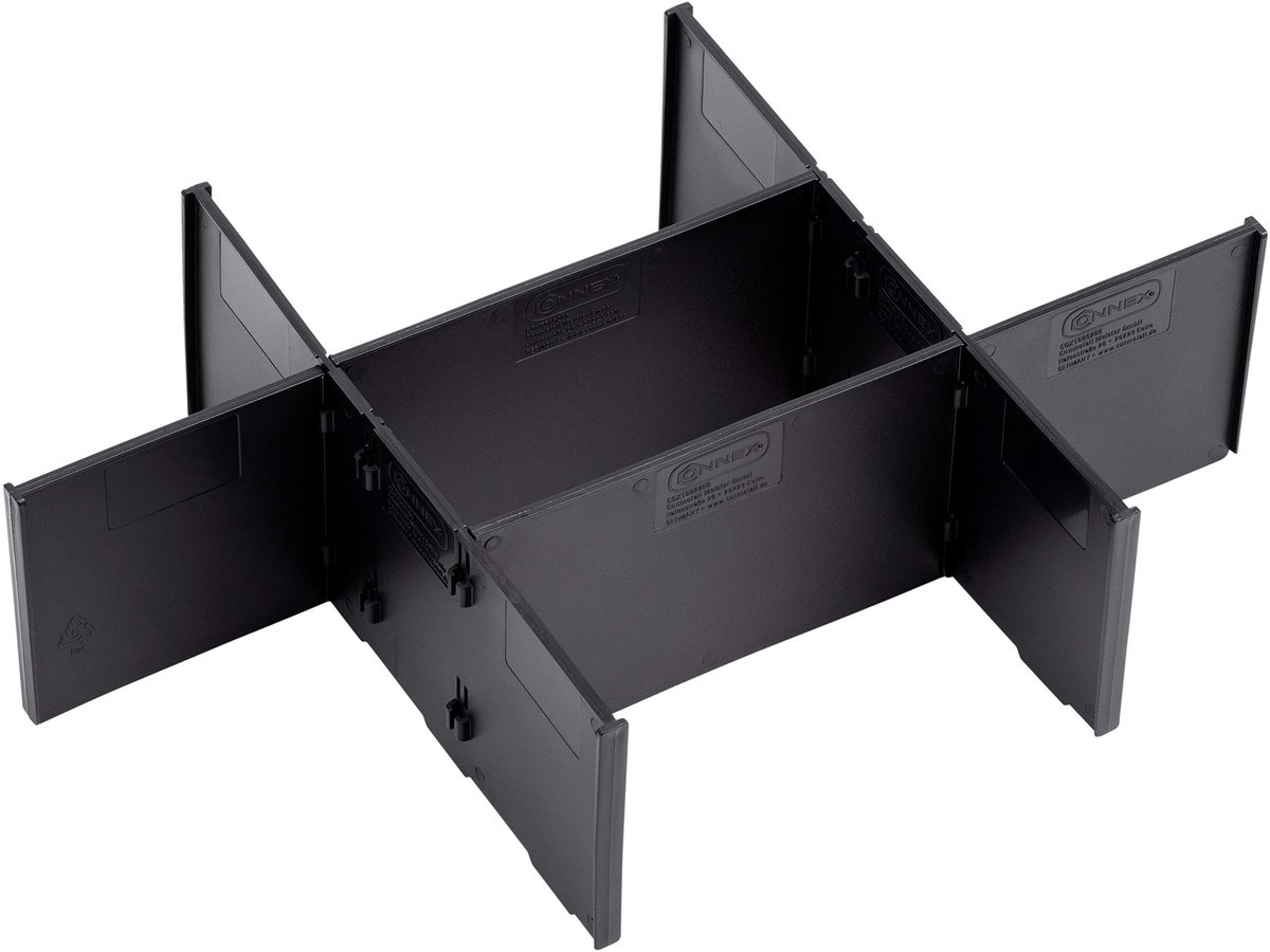 Connex Connex Divider - Zes individuele verdelers - Past op systeembox maat S - Voor individuele compartimentverdeling - Optionele accessoires / Organizer, verdelerinzetstuk, kunststof, verdeler, maat S