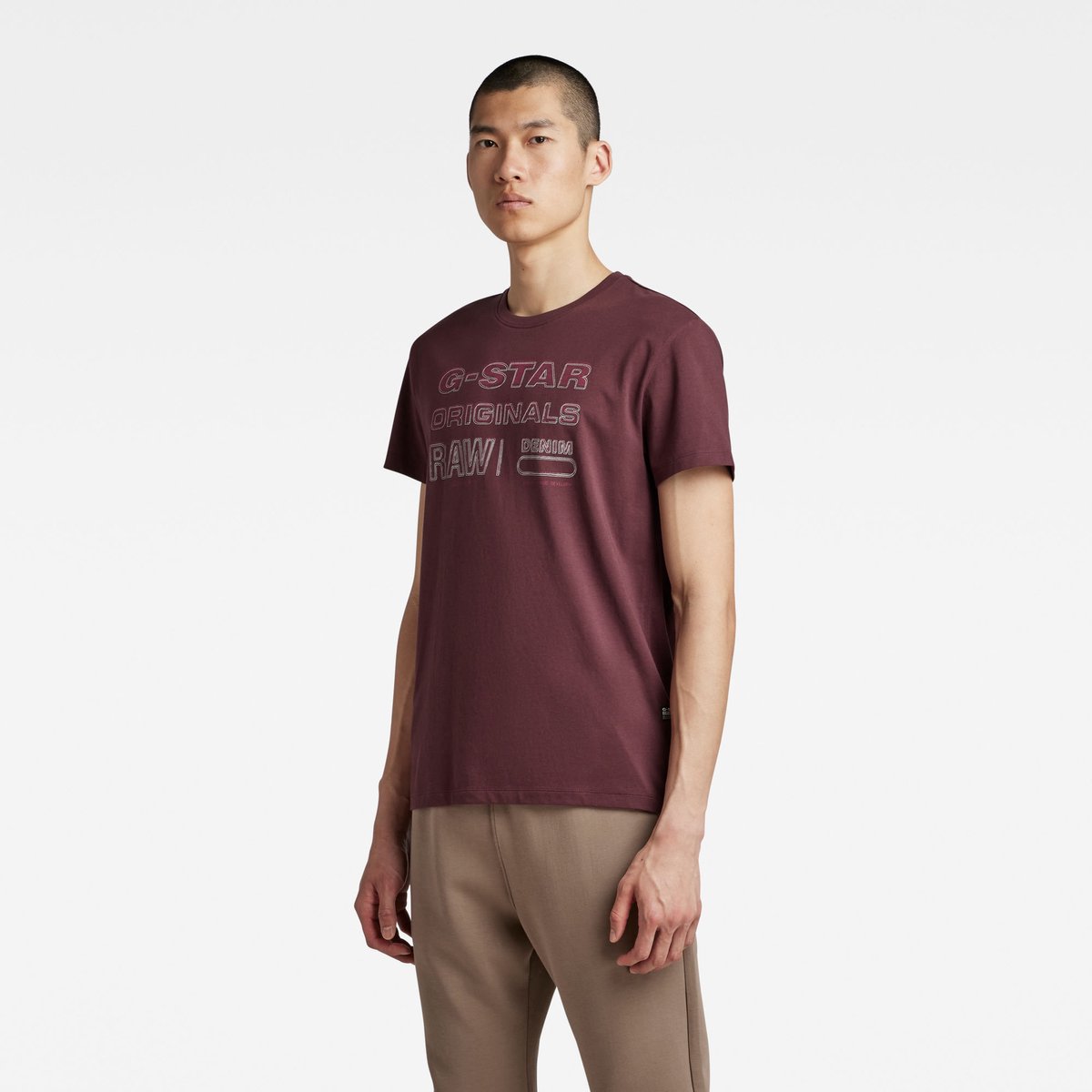G-Star Originals stamp r t Heren T-shirts Vineyard Wine