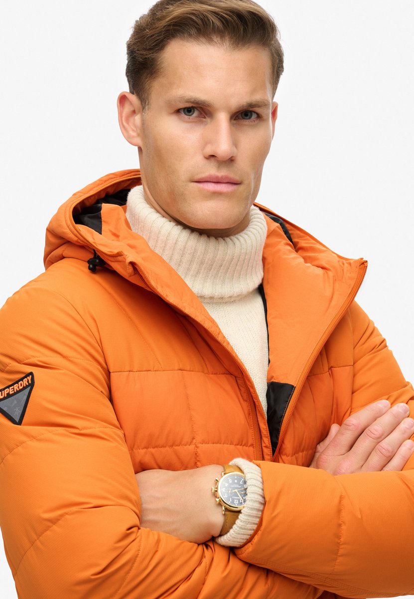 Superdry Expedition-pufferjas met capuchon Heren Gewatteerde jassen Oranje