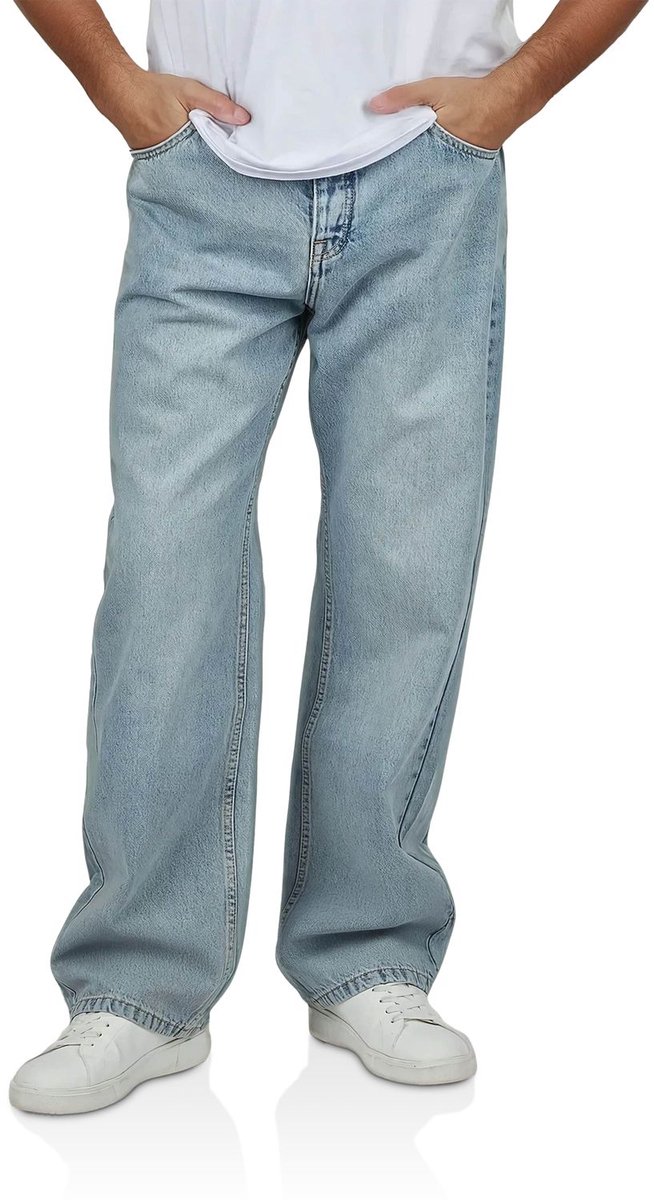 DENIMFY Heren Jeans Broeken DFMailo comfort/relaxed Fit Blauw Volwassenen gemaakt van 100% katoen