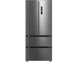 Midea MDRF692FIE46 - Amerikaanse koelkast - Vrijstaand - Frans deur - Roestvrijstaal - 2 deur(en) - Touch - LED - E label - 35 dB - 306 kWh/jaar