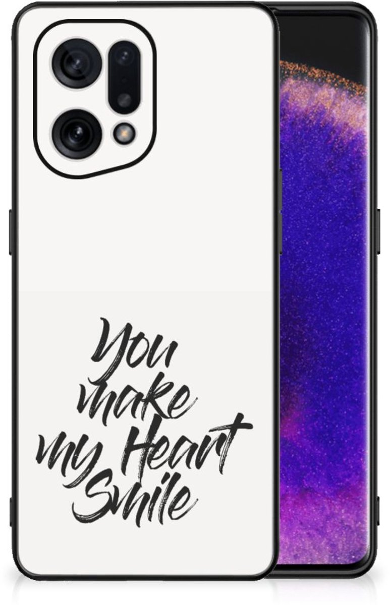 OPPO Find X5 Telefoon Hoesje met tekst Heart Smile