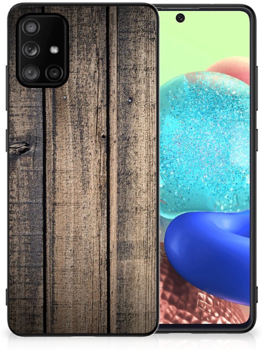 Samsung Galaxy A71 Houten Print Telefoonhoesje Steigerhout