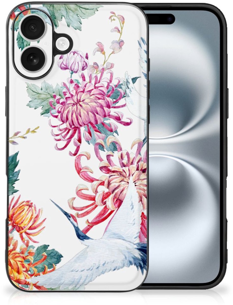 iPhone 16 Dierenprint Telefoonhoesje Bird Flowers
