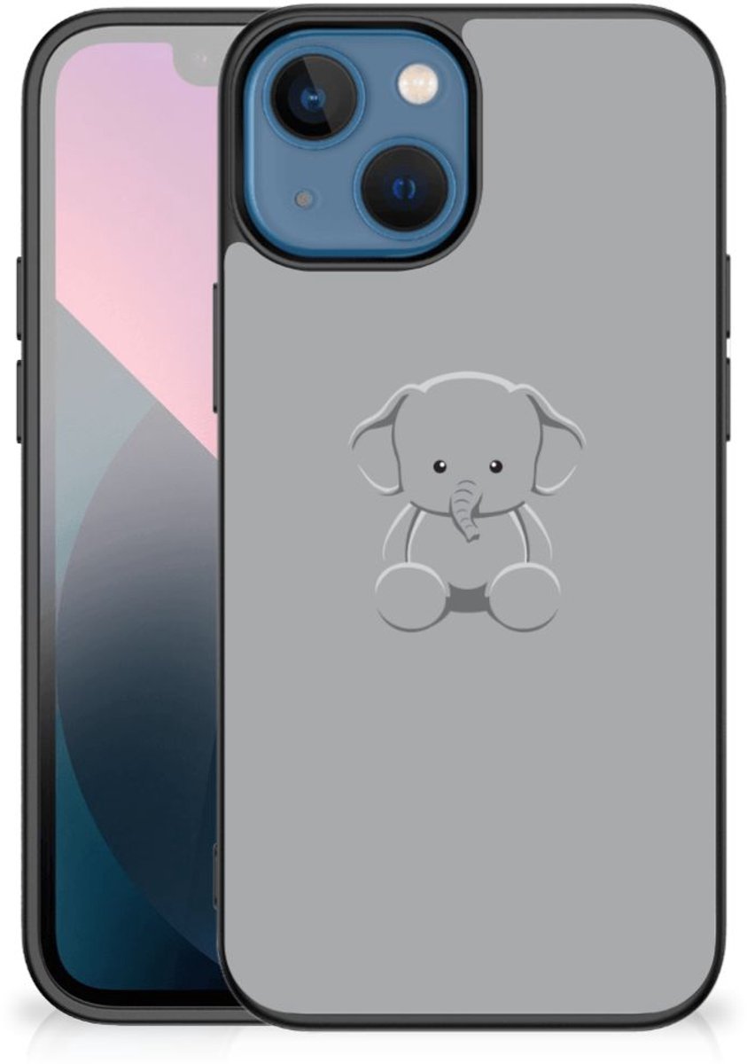 Apple iPhone 13 mini Hoesje Grijs Baby Olifant