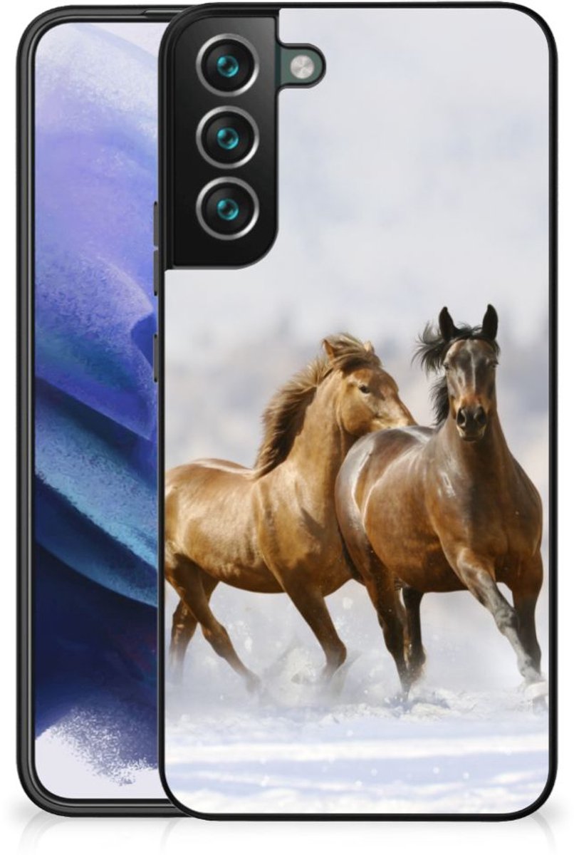 Samsung Galaxy S22 Plus Dierenprint Telefoonhoesje Paarden