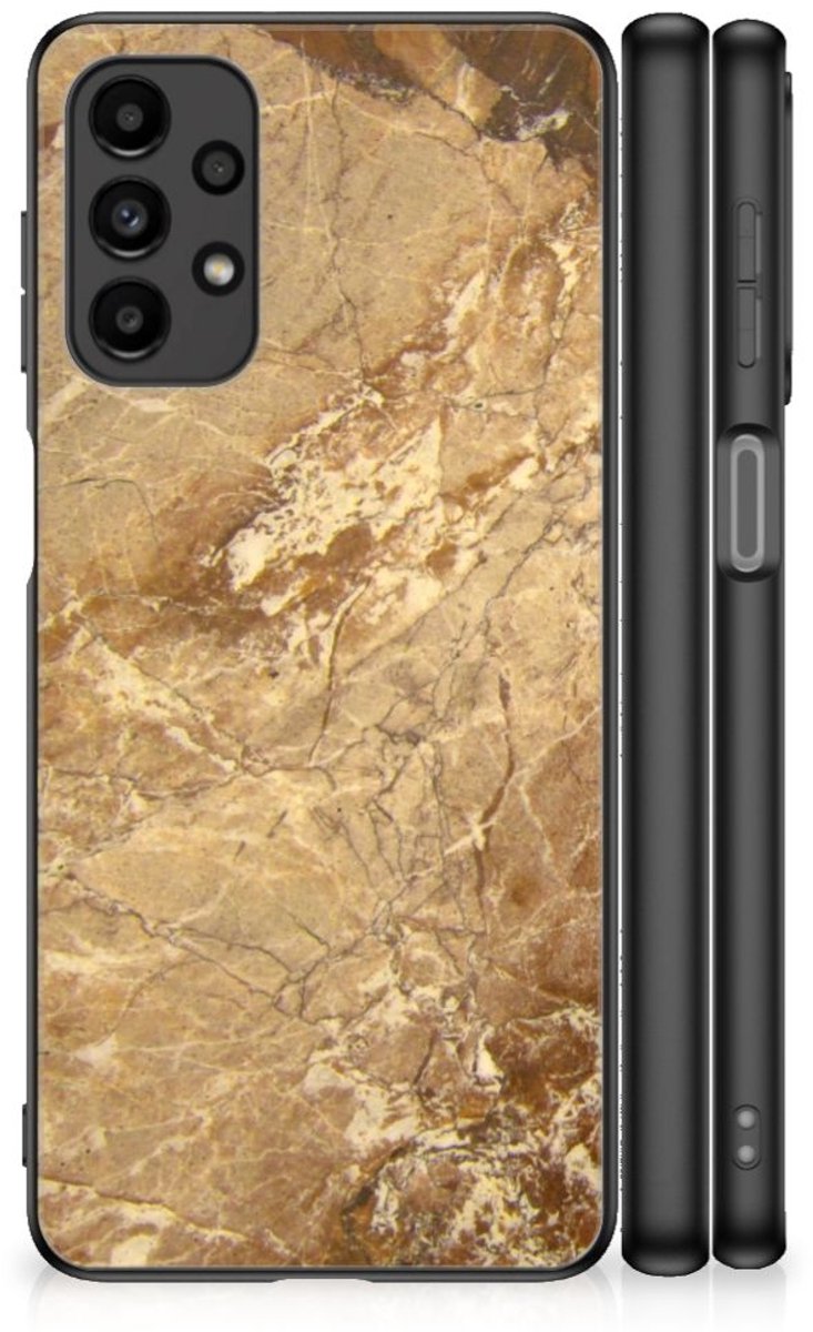 Back Cover voor Samsung Galaxy A13 4G Marmeren Print Telefoonhoesje Marmer Creme
