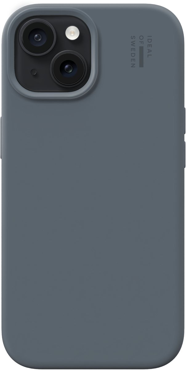 iDeal of Sweden Silicone Case MagSafe geschikt voor Apple iPhone 13 / 14 / 15 / 16E Midnight Blue - Blauw