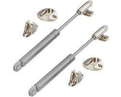Set van 2 Italiana Ferramenta gasdrukdempers KRABY lift up (60 Newton, 277 mm totale lengte) Kastdeurdemper geschikt voor naar boven opengaande kastkleppen
